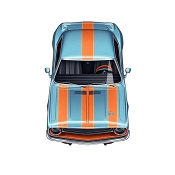 Cartoon Muscle Car png