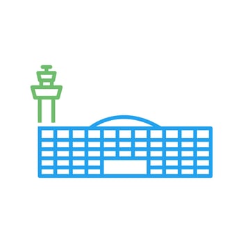 Airport Building Vector Icon