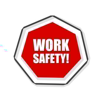 Work safety badge icon. Design for business, marketing. Flat vector. vector