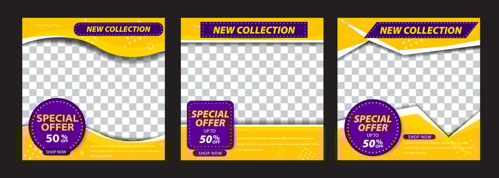 special offer business sale template square social media post banner vector background. set of special offer business sale square social media post banner vector background. special offer sale