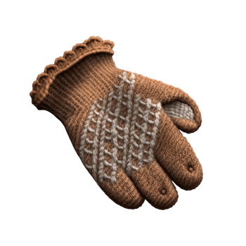 Mitten With Snowflake. png