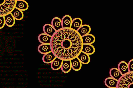 Abstract mandala floral decorative background design vector file. Luxury mandala colorful design.