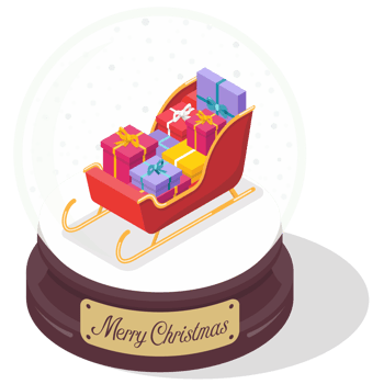 Merry christmas glass ball png
