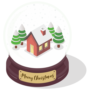 Merry christmas glass ball png