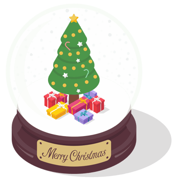 Merry christmas glass ball png