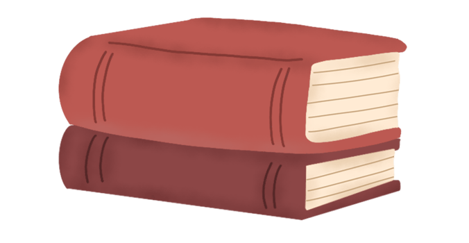 aesthetic book illustration png