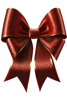 A sparkly, red bow ribbon that shines like diamonds, set against a clear, see-through background. png