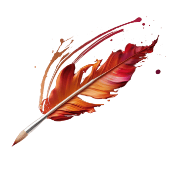 The image features a realistic brush stroke with textured details, placed on a completely transparent background. png