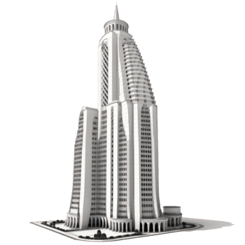 This image features the Kravisyj skyscraper standing tall and proud against a transparent background, showcasing the architecture and design of the building. png
