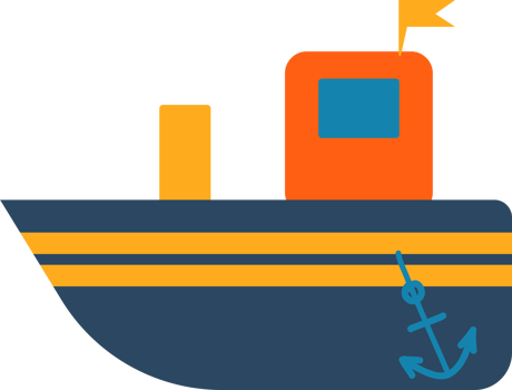 Adorable Children's Style Boat Illustration - Perfect for Your Creative Projects png