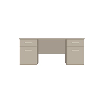 office desk flat design vector illustration. workspace illustration