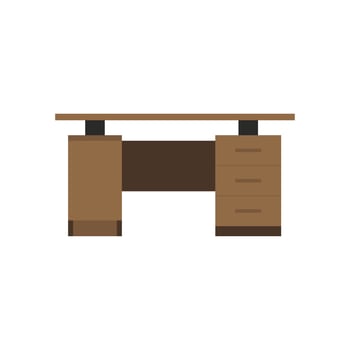 office desk flat design vector illustration. workspace illustration