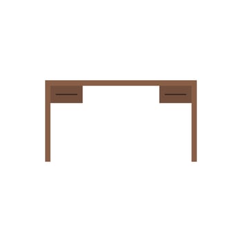 office desk flat design vector illustration. workspace illustration