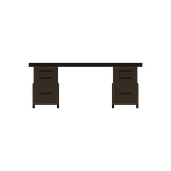 office desk flat design vector illustration. workspace illustration