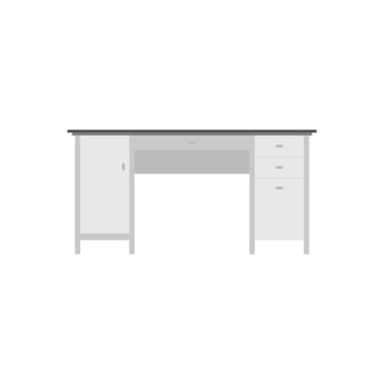 office desk flat design vector illustration. workspace illustration