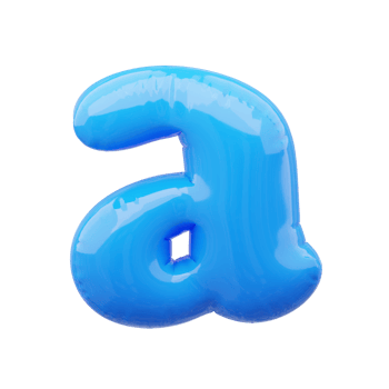 3D alphabet balloon png
