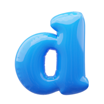 3D alphabet balloon png