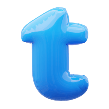 3D alphabet balloon png