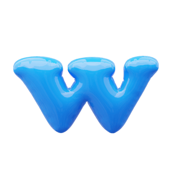 3D alphabet balloon png
