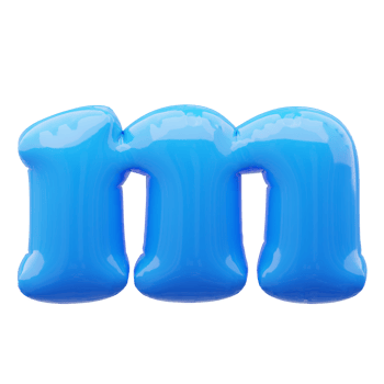 3D alphabet balloon png