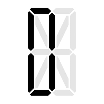 Simple illustration of digital letter or symbol Electronic figure of letter D vector