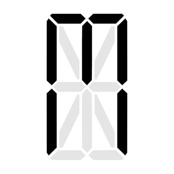 Simple illustration of digital letter or symbol Electronic figure of letter M vector