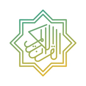 al quran arabic islamic gradient icon vector illustration