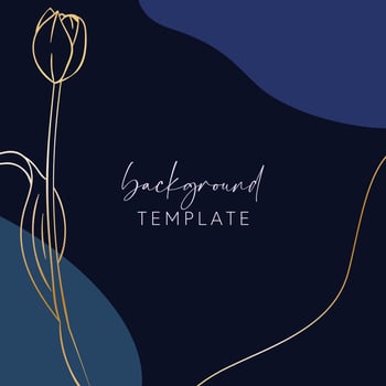 Abstract background vector template with geometric shapes and tulip flower. Good for social media posts, mobile apps, banner designs, online promotions and adverts. Floral vector background.