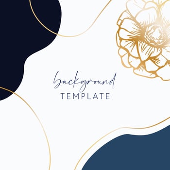 Abstract background vector template with geometric shapes and anemone flower. Good for social media posts, mobile apps, banner designs, online promotions and adverts. Floral vector background.
