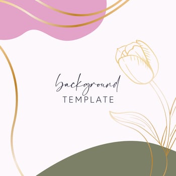 Abstract background vector template with geometric shapes and tulip flower. Good for social media posts, mobile apps, banner designs, online promotions and adverts. Floral vector background.