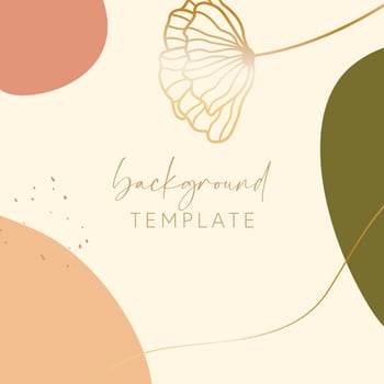Abstract background vector template with geometric shapes and flower. Good for social media posts, mobile apps, banner designs, online promotions and adverts. Floral  vector background.
