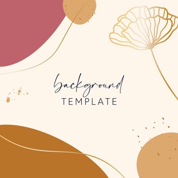 Abstract background vector template with geometric shapes and flower. Good for social media posts, mobile apps, banner designs, online promotions and adverts. Floral  vector background.