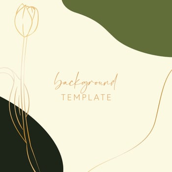 Abstract background vector template with geometric shapes and tulip flower. Good for social media posts, mobile apps, banner designs, online promotions and adverts. Floral vector background.