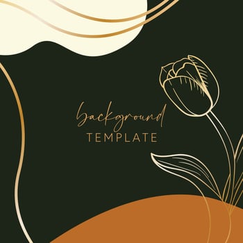 Abstract background vector template with geometric shapes and tulip flower. Good for social media posts, mobile apps, banner designs, online promotions and adverts. Floral vector background.