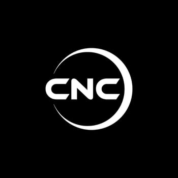 CNC letter logo design in illustration. Vector logo, calligraphy designs for logo, Poster, Invitation, etc.