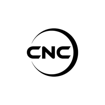 CNC letter logo design in illustration. Vector logo, calligraphy designs for logo, Poster, Invitation, etc.