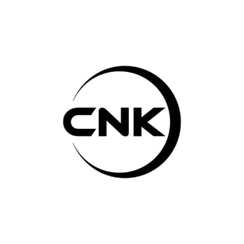 CNK letter logo design in illustration. Vector logo, calligraphy designs for logo, Poster, Invitation, etc.