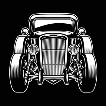 vintage old ancient car vector