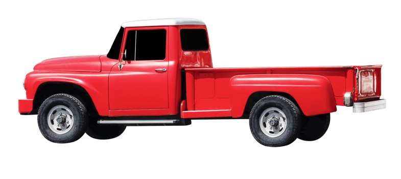 Retro red truck png