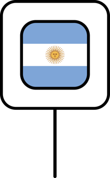Argentina flag square pin icon. png