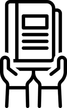 line icon for handed vector