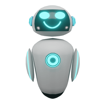 3D Robot Illustration Kawaii Friendly. Suitable for Tech Mascot png