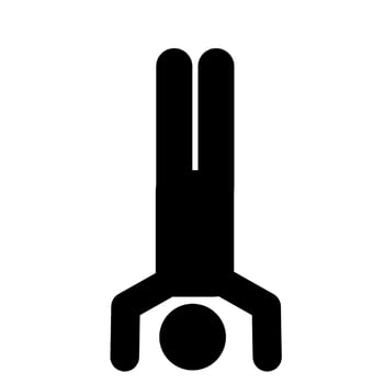 Handstand vector clip art, stick figure, pictogram, stickman