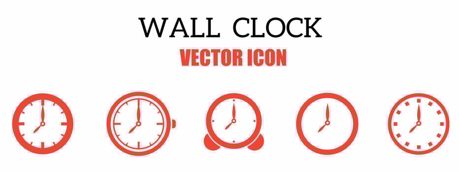 Wall clock icon vector illustration. Stock vector.
