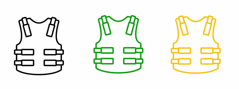 Life jacket icon vector collection. Vector illustration.
