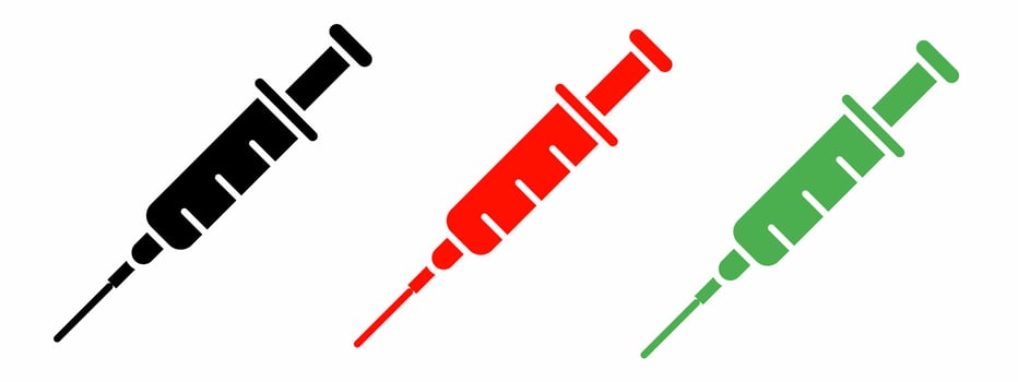 Syringe icon vector collection. Vector illustration.
