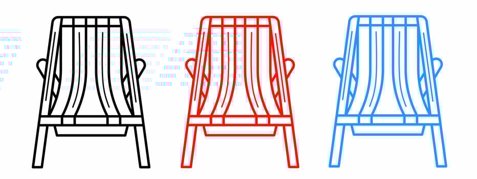 Relax chair icon illustration set for business. Stock vector illustration.