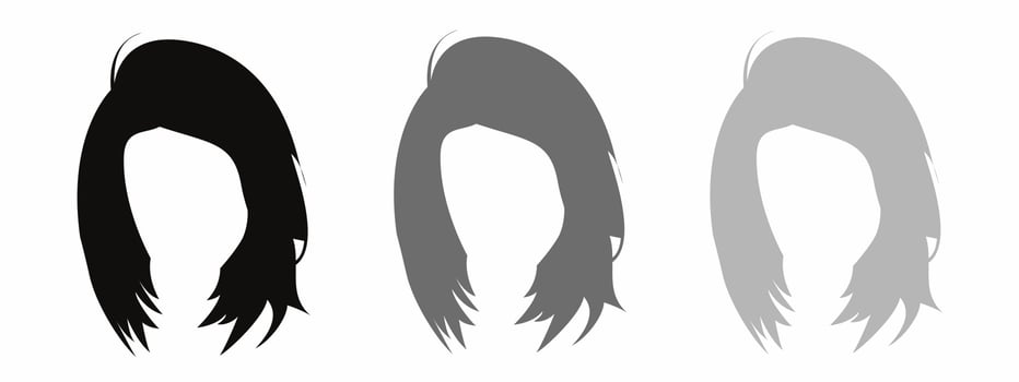 Hair icon illustration set for business. Stock vector. vector
