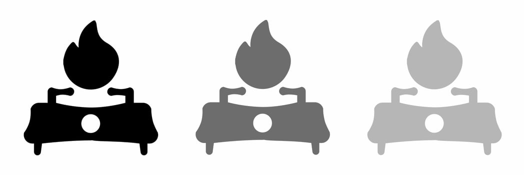 Stove icon illustration set for business. Stock vector. vector