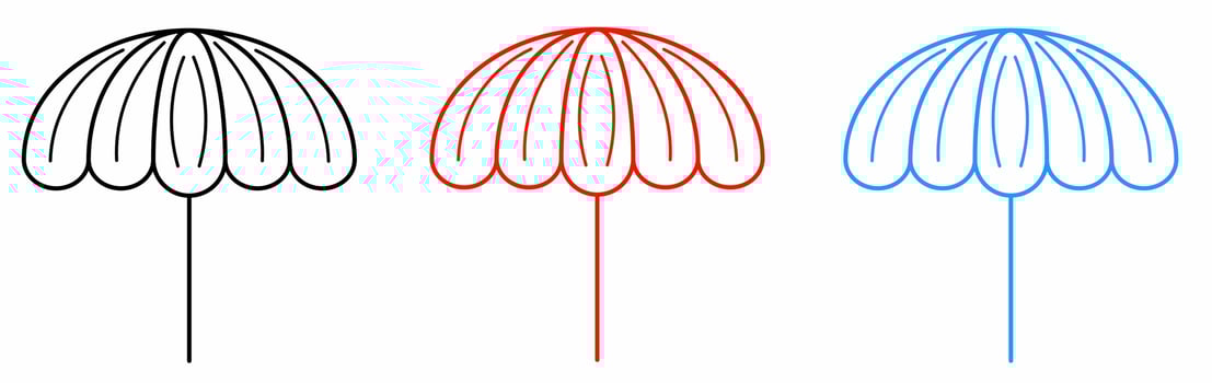 Umbrella icon illustration set for business. Stock vector. vector